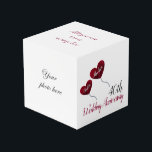 40ste Ruby bruiloft herdenking rode hartballonnen Kubus<br><div class="desc">40e Ruby trouwdag foto cadeau kubus. Een mooi cadeau voor koppel die veertig jaar huwelijk vieren. De namen van de man en vrouw op elke rozen rode ballon kunnen worden aangepast en uw eigen foto kan worden toegevoegd. De kubus heeft ook ruimte voor een aangepaste boodschap. Bijpassende kaarten zijn ook...</div>