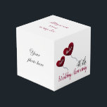 40ste Ruby bruiloft herdenking rode hartballonnen Kubus<br><div class="desc">40e Ruby trouwdag foto cadeau kubus. Een mooi cadeau voor koppel die veertig jaar huwelijk vieren. De namen van de man en vrouw op elke rozen rode ballon kunnen worden aangepast en uw eigen foto kan worden toegevoegd. De kubus heeft ook ruimte voor een aangepaste boodschap. Bijpassende kaarten zijn ook...</div>