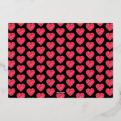 40ste Ruby Trouwjubileum aquarel hart Folie Uitnodiging (Achterkant)