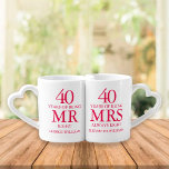 40ste Ruby Wedding Jubileum de heer Mrs Right Loversmokken<br><div class="desc">Pas de namen en datums aan om een leuk en uniek geschenk te creëer om je 40ste huwelijksfeest te vieren. Ontworpen door: Thisnotme©</div>