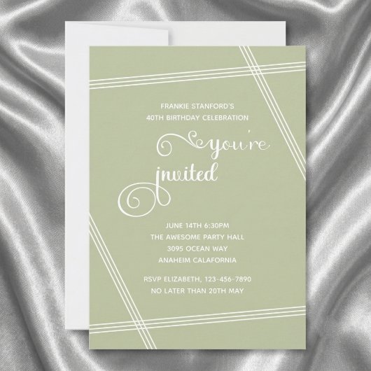 40ste Simple Moderne Elegante Verjaardagsfeest Uit