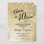 40ste trouwdag goud kaart (Voorkant / Achterkant)
