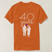 40ste trouwdag met 40 jaar liefde t-shirt (Design voorkant)