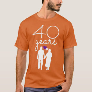 40ste trouwdag met 40 jaar liefde t-shirt