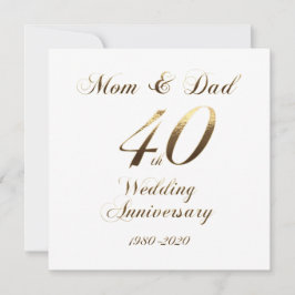 40ste trouwdag ouders 2020 elegant save the date