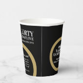 40ste trouwdag robijnen ring leuke weetjes zwart papieren bekers (Rechts)