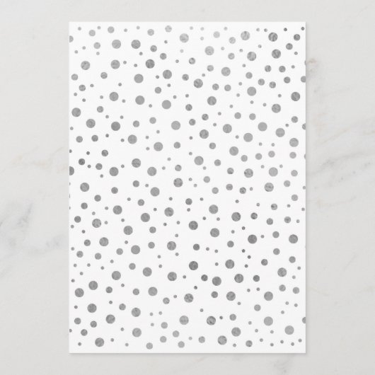 40ste trouwdag - Zilver & Wit Kaart (Achterkant)