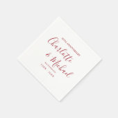 40ste trouwjubileum Robijn Schrift Elegant Servet (Hoek)