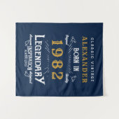 40ste verjaardag 1982 Naam Toevoegen Legendarisch  Wandkleed (Voorkant (horizontaal))