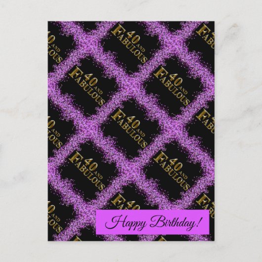 40ste verjaardag  briefkaart (Voorkant)