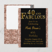 40ste verjaardag  briefkaart (Voorkant / Achterkant)