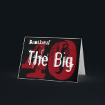 40ste verjaardag, broer, wit, zwart, rood. kaart<br><div class="desc">Een zwarte achtergrond met rode en witte tekst op deze 40e verjaardag groet voor een broer. Mijn grappige gedachten groeten.</div>