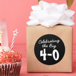 40ste Verjaardag die de Grote 4-0 Stickers vieren
