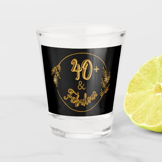 40ste verjaardag dromen! shot glas (Voorkant)
