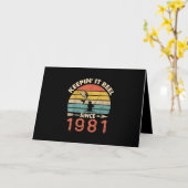 40ste verjaardag - Echt sinds 1981 Vissen Kaart (Gele Bloem)