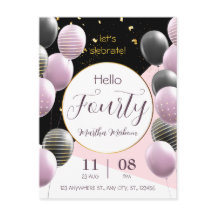 40ste verjaardag. Elegante verjaardag