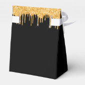 40ste verjaardag glitter zwarte gouden vonk bedankdoosjes (Achterkant)