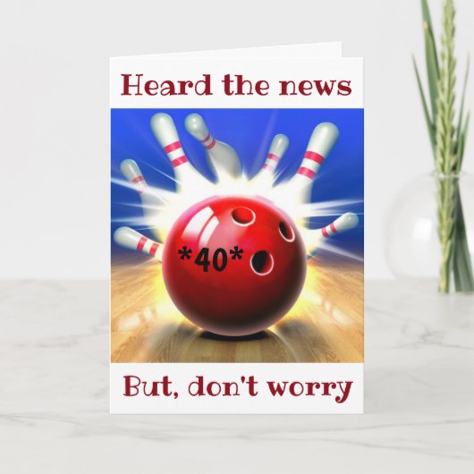 **40ste VERJAARDAG HUMOR** AAN MIJN *FAVORIETE BOW Feestdagen Kaart (Voorkant)