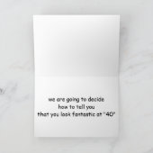 **40ste VERJAARDAG** LEUKE TIJDPAARDEN HEBBEN COMP Kaart (Binnen)