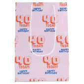 40ste verjaardag medium cadeauzakje (Achterkant)