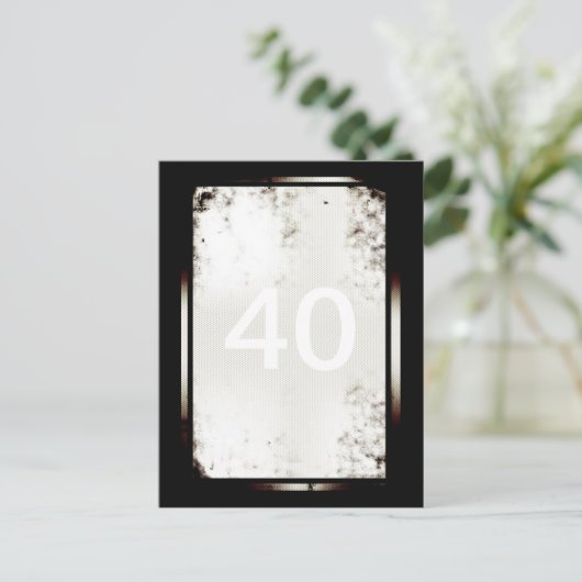 40ste verjaardag minimalistisch Briefkaart (Staand voorkant)