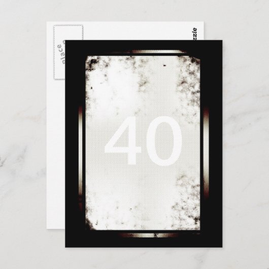 40ste verjaardag minimalistisch Briefkaart (Voorkant / Achterkant)