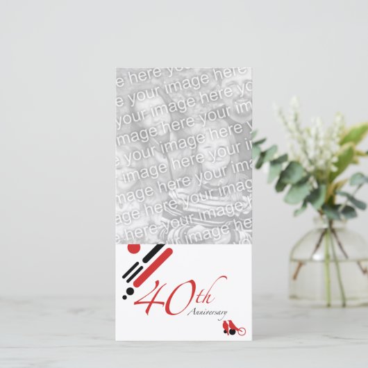 40ste verjaardag (mod vogels) aankondiging (Staand voorkant)