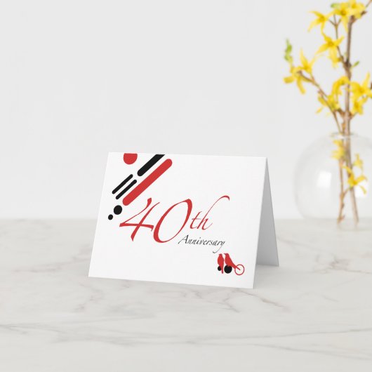 40ste verjaardag (mod vogels) kaart (Gele Bloem)