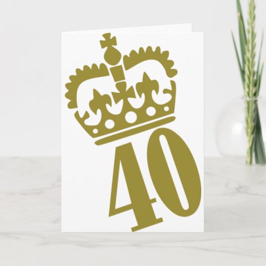 40ste verjaardag - Nummer - Veertig Kaart (Voorkant)