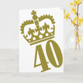 40ste verjaardag - Nummer - Veertig Kaart (Gele Bloem)