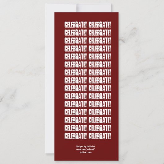 40ste verjaardag Oh zo groot 4 Oh rood zwart, W148 Kaart (Achterkant)