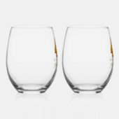 40ste verjaardag Persoonlijk Wijnglas Zonder Voet (Rechts)