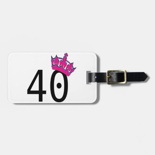 40ste verjaardag prinses bagagelabel (Voorkant horizontaal)