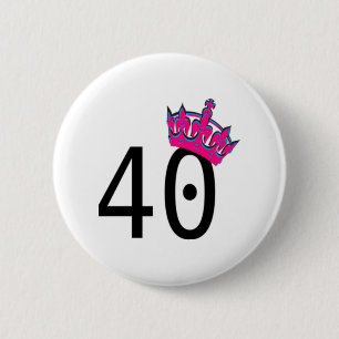 40ste verjaardag prinses ronde button 5,7 cm