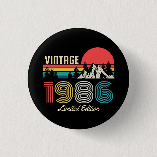 40ste verjaardag ronde button 3,2 cm (Voorkant)