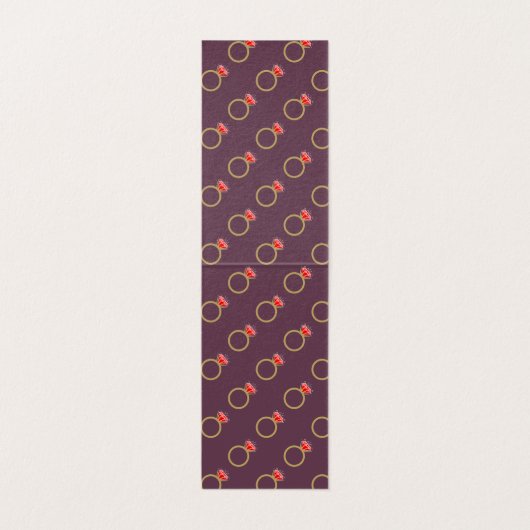 40ste verjaardag Ruby Gold Ring Twee foto's Kaart (Binnenkant ongevouwen)