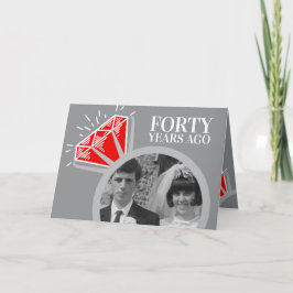 40ste verjaardag Ruby Ring nu dan foto Kaart