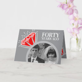 40ste verjaardag Ruby Ring nu dan foto Kaart