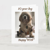 **40ste VERJAARDAG WENSEN VAN COCKER SPANIEL** Kaart (Voorkant)