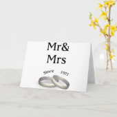 40ste verjaardags passende M. En Mevr. Sinds 1977 Kaart (Gele Bloem)