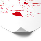 40ste verjaardags poster - gastboek voor robijnen  (Hoek)