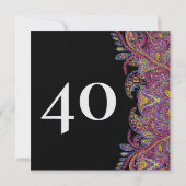40ste verjaardagsfeest kaart (Achterkant)