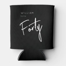 40ste verjaardagsfeestje klassieke zwarte heren blikjeskoeler