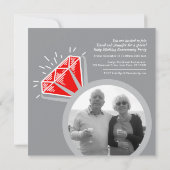 40ste verjaardagsfeestje robijnen ring nu dan foto kaart (Achterkant)