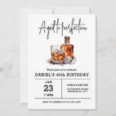 40ste verjaardagsfeestje van whisky kaart (Voorkant)