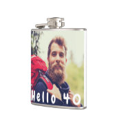 40ste verjaardagsfoto hallo 40 man man heupfles (Links)