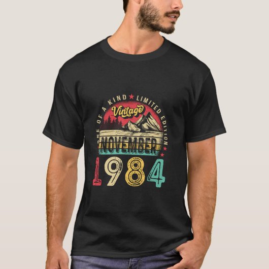  40ste Verjaardagsgrapje November 1984 40 Bday T-shirt (Voorkant)