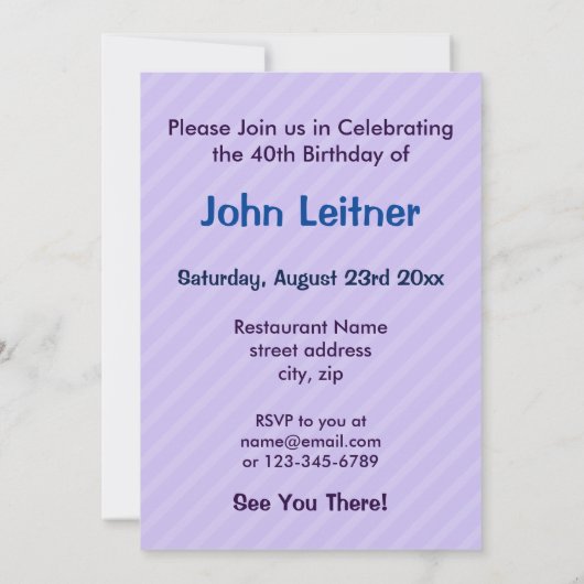 40ste verjaardagstaart met kaarsen Chocolade ijsje Kaart (Achterkant)