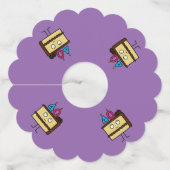 40ste verjaardagstaart met kaarsen Chocolade ijsje Wijnglaslabel (Achterkant)