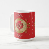 40th/15th Ruby Bruiloft Jubileum Koffiemok (Voorkant links)